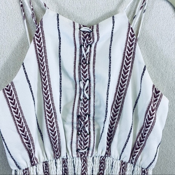 Moon River border print lace up dress - Picture 6 of 8